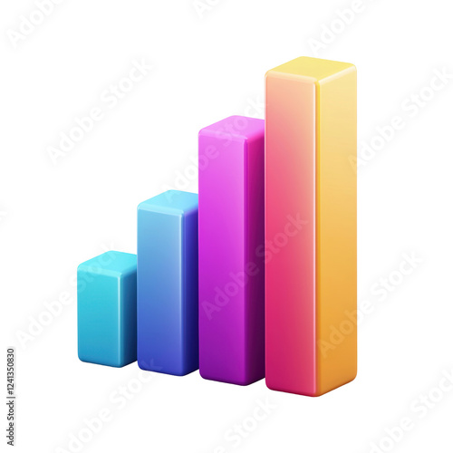 Free Download A colorful bar graph representing data values in ascending order with varying heights. - GFXLoad
