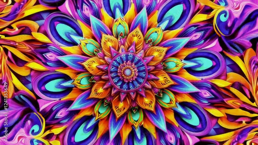 Vibrant Mandala: A Symphony of Colors and Shapes Vibrant Mandala: A Symphony of Colors and Shapes