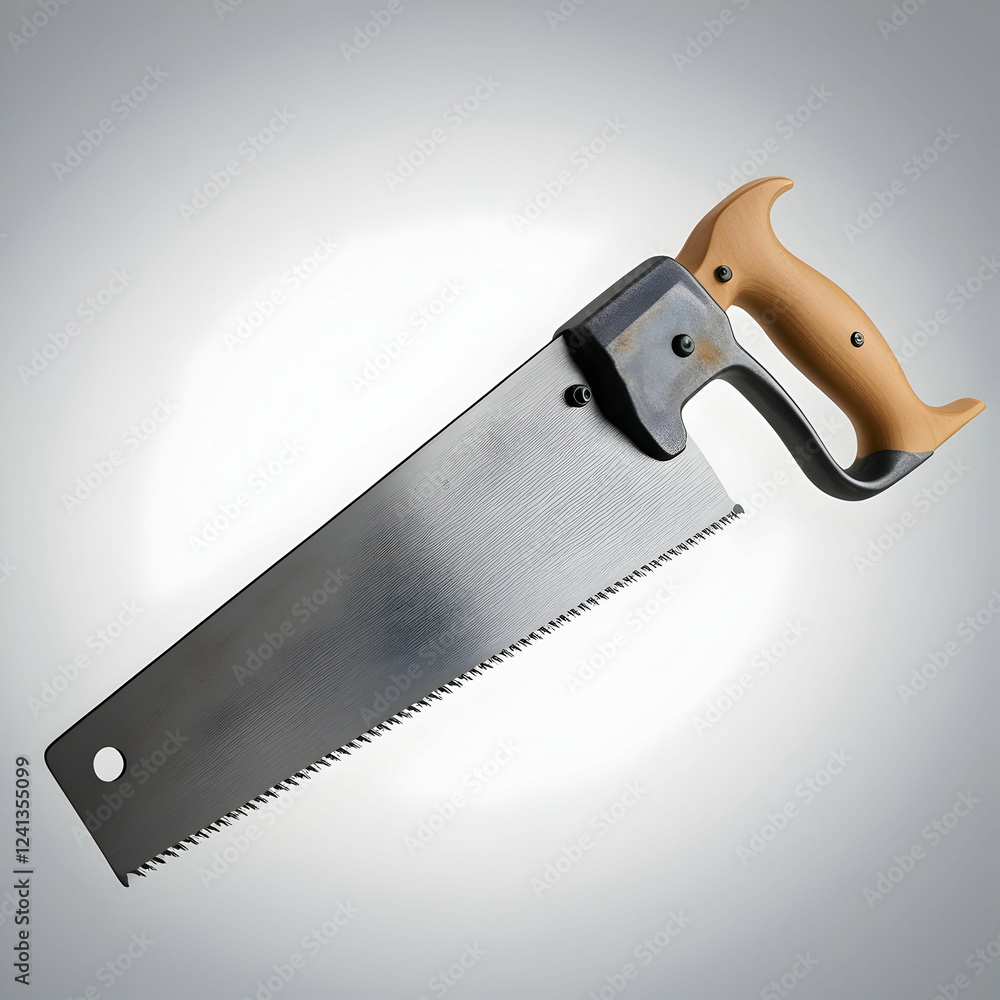 A Hand saw isolated on the White Background A Hand saw isolated on the White Background