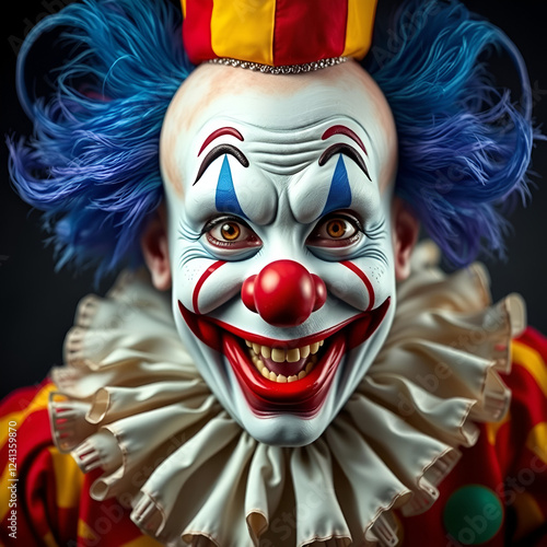 Clown Portrait Creepy. The Jibber-Jabber Jester: Comedy with the Big Talker photo