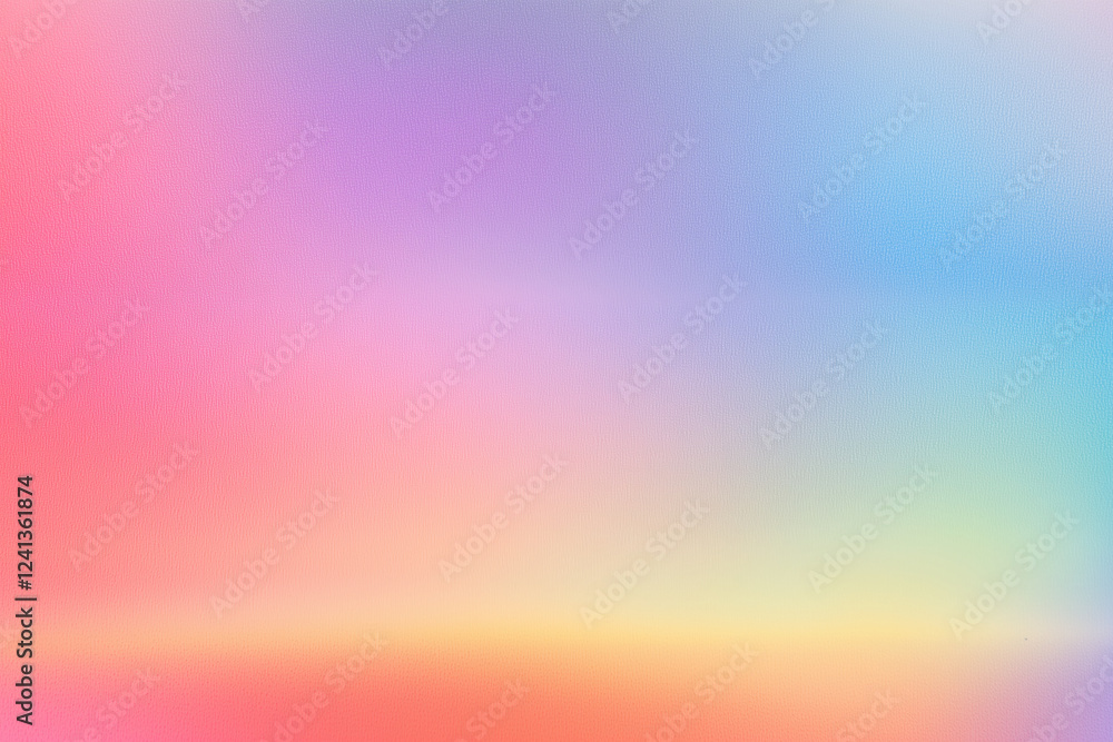 smooth, glowing iridescent gradient featuring soft pastel colors like pink, blue, and yellow, creating dreamy and calming atmosphere