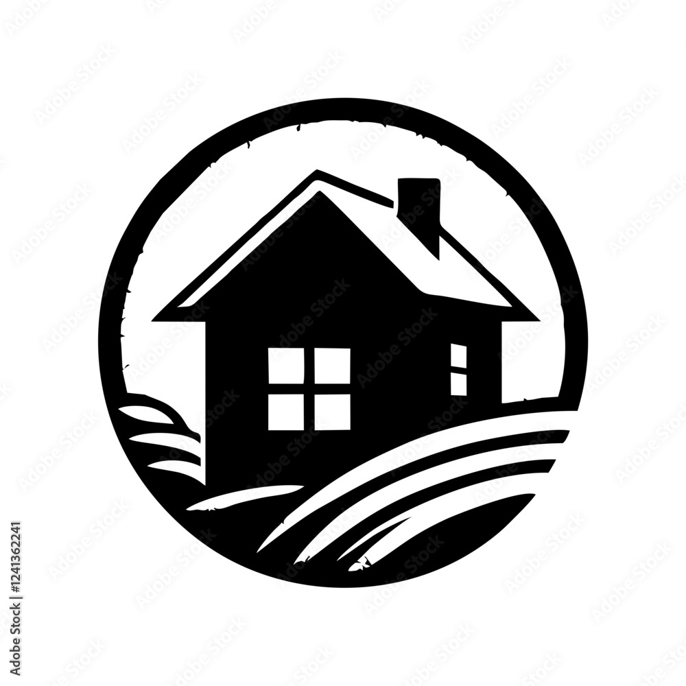 SIMPLE HOUSE LOGO ICON IN BLACK SIMPLE HOUSE LOGO ICON IN BLACK