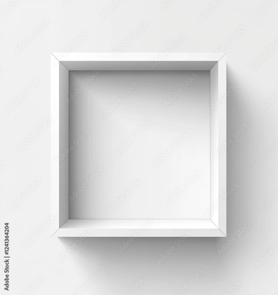White blank packaging box with a transparent window for product advertising mockup, front view isolated on a background, vector illustration. Stock photo contest winner. White blank packaging box with a transparent window for product advertising mockup, front view isolated on a background, vector illustration. Stock photo contest winner.