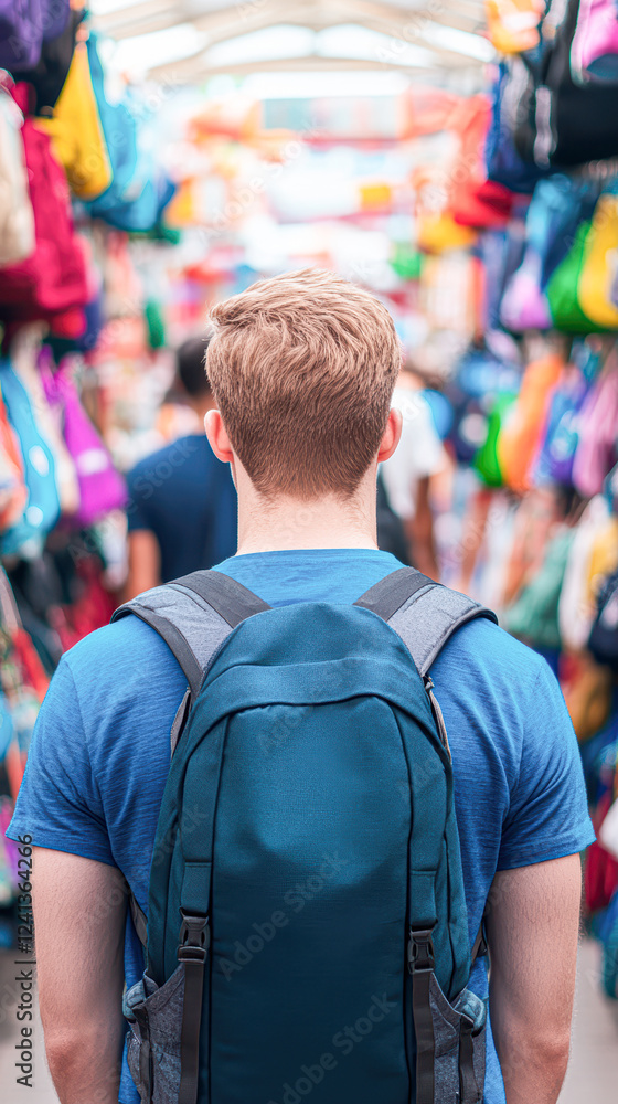 Obraz premium Vibrant urban market adventure colorful lifestyle exploration