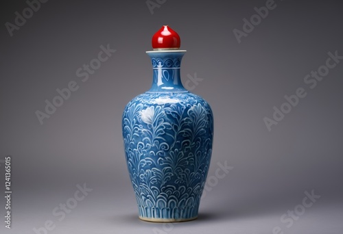 Guangxu imitation Kangxi sky blue glazed radish vase Tianjin Museum photo