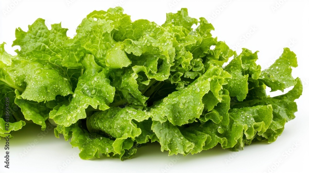 Fresh Organic Lettuce with Dew in Summer Brightness and Crispness Fresh Organic Lettuce with Dew in Summer Brightness and Crispness