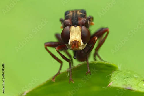 Wallpaper Mural Facial closeup on a brown ferroginous bee-grabber , Sicus ferrugineus Torontodigital.ca