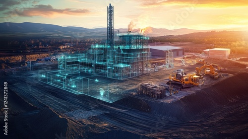 Digital Twin of a Modern Industrial Plant Under Construction