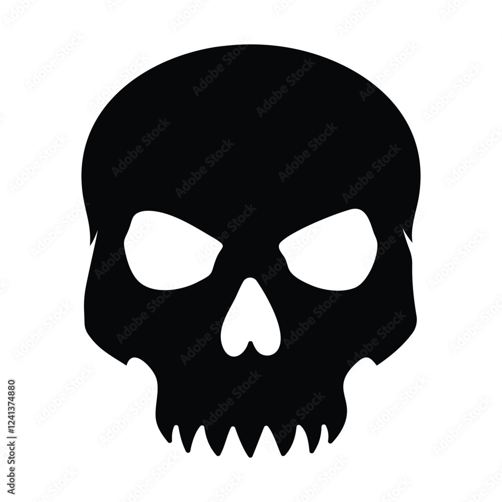 Simple Black Skull Silhouette Design for Graphic vector art Design Simple Black Skull Silhouette Design for Graphic vector art Design