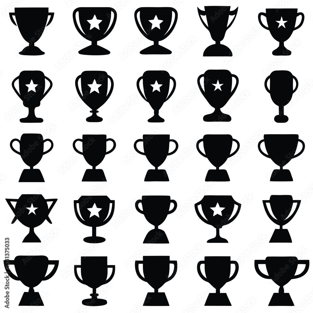A collection of various trophy silhouettes 2 A collection of various trophy silhouettes 2