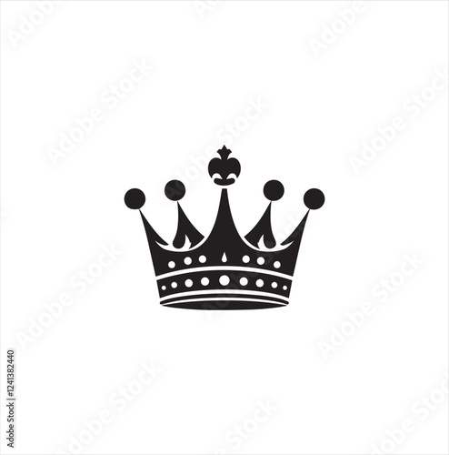 Black silhouette queen crown vector