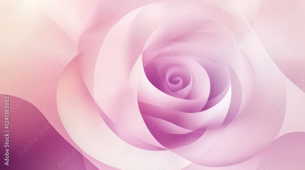 A Delicate and Elegant Abstract Rose Design with Soft Pastel Colors A Delicate and Elegant Abstract Rose Design with Soft Pastel Colors