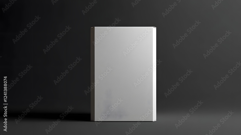 Clean white cardboard mockup in front of a black background Clean white cardboard mockup in front of a black background
