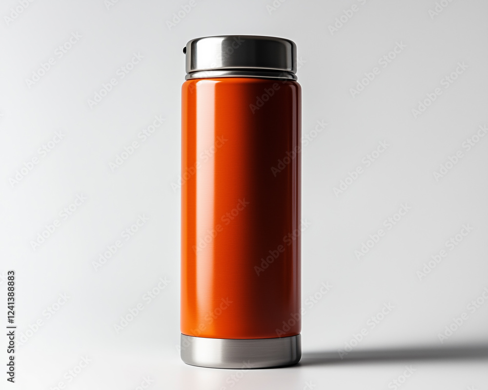 Stunning close-up of a thermal flask, perfect for content creators. Stunning close-up of a thermal flask, perfect for content creators.