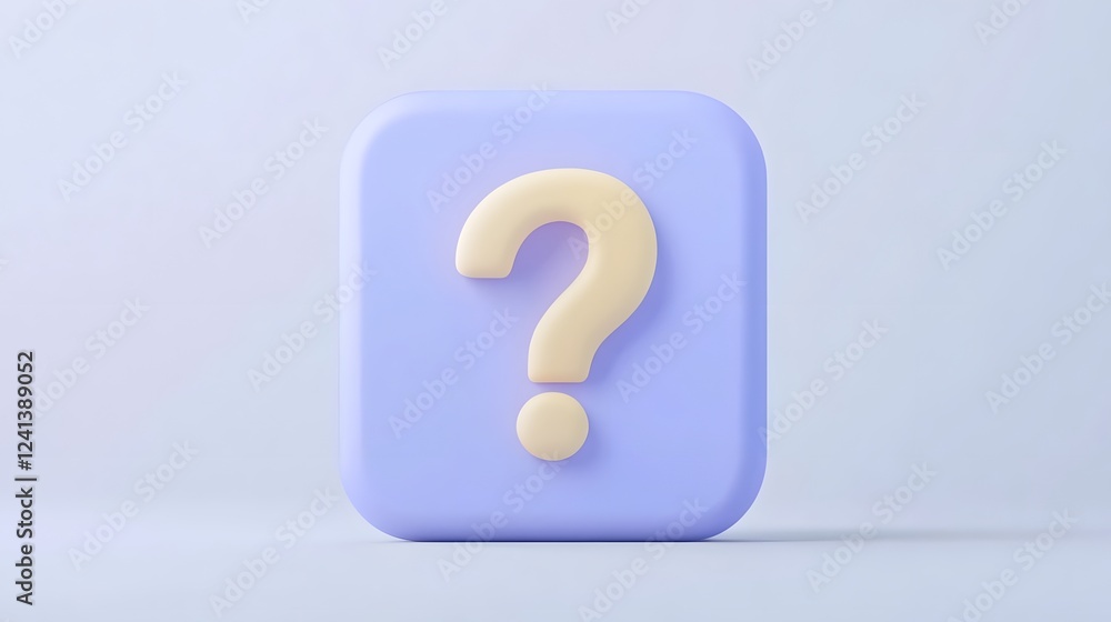 3D Question Mark Icon in Bubble Symbol for Tech Support and Customer Service 3D Question Mark Icon in Bubble Symbol for Tech Support and Customer Service