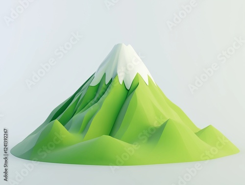 3d Mountain cartoon icon