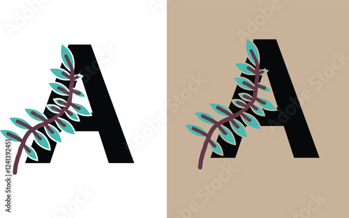 letter A. flower letters. Vintage ornament initial Alphabet vector file download | Any changes can be possible