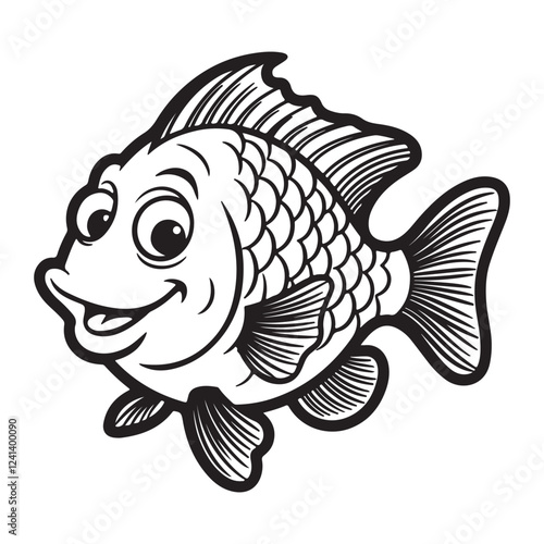 vector illustration of a fish