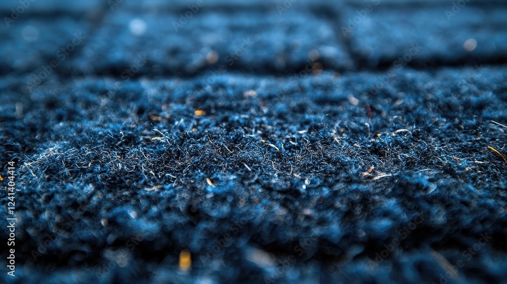 Detailed Close Up Of Deep Blue Textile Fibers Detailed Close Up Of Deep Blue Textile Fibers