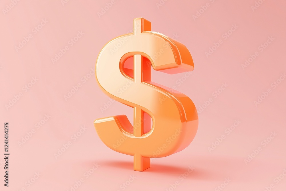 Obraz premium 3d Dollar Sign isolated on background