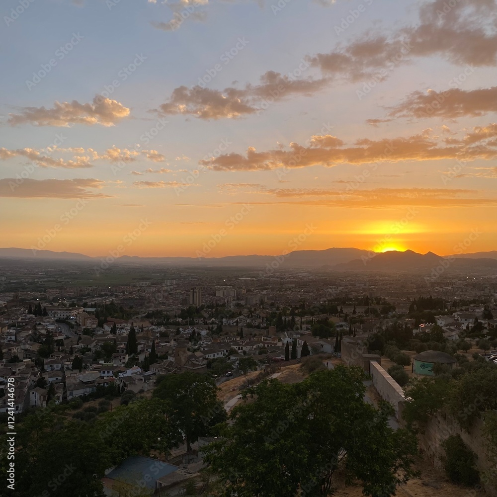Fototapeta premium Beautiful sunset in Granada
