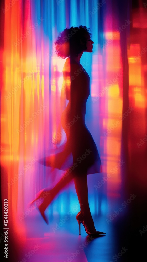 Stylish individuals mingling in nightlife scene urban city soft lights midrange viewpoint trendy aesthetics Stylish individuals mingling in nightlife scene urban city soft lights midrange viewpoint trendy aesthetics