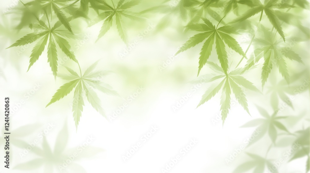 Natural serenity green leaves in soft light nature background tranquil environment close-up view for relaxation Natural serenity green leaves in soft light nature background tranquil environment close-up view for relaxation