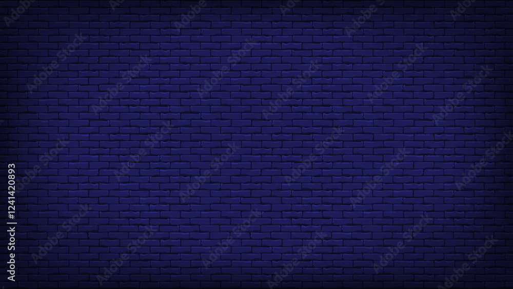 Fototapeta premium Dark blue brick wall background