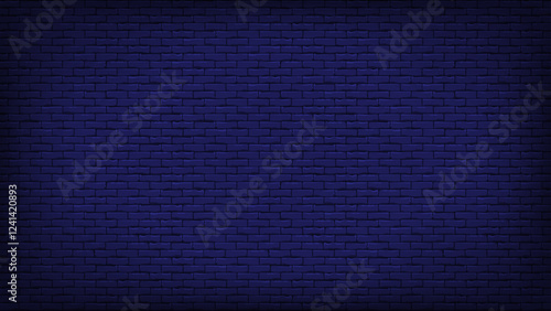 Dark blue brick wall background