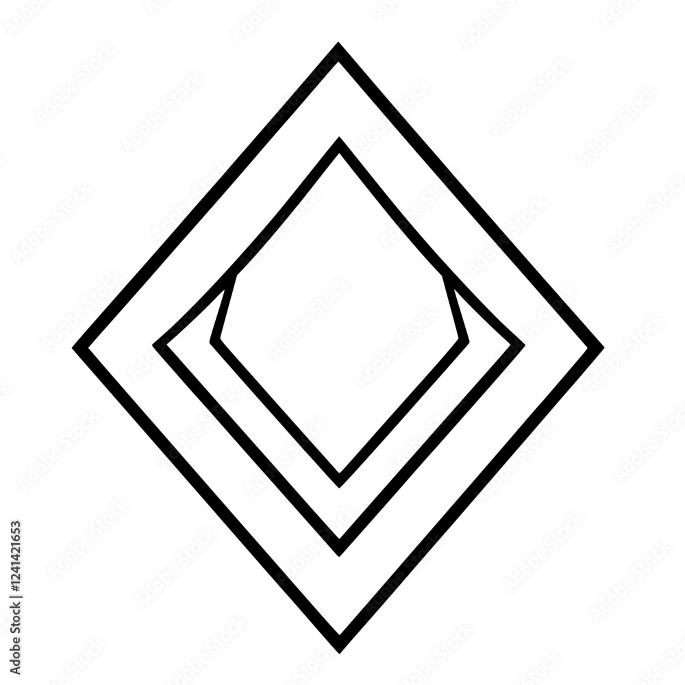 Geometric Diamond Shape: Minimalist Line Art Design. Perfect for logos, branding, and modern aesthetics. Clean, simple, and bold graphic resource. Geometric Diamond Shape: Minimalist Line Art Design. Perfect for logos, branding, and modern aesthetics. Clean, simple, and bold graphic resource.