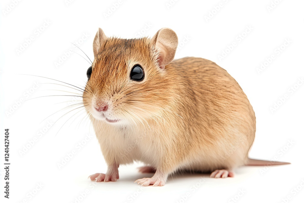 Obraz premium a gerbil, isolated on white background