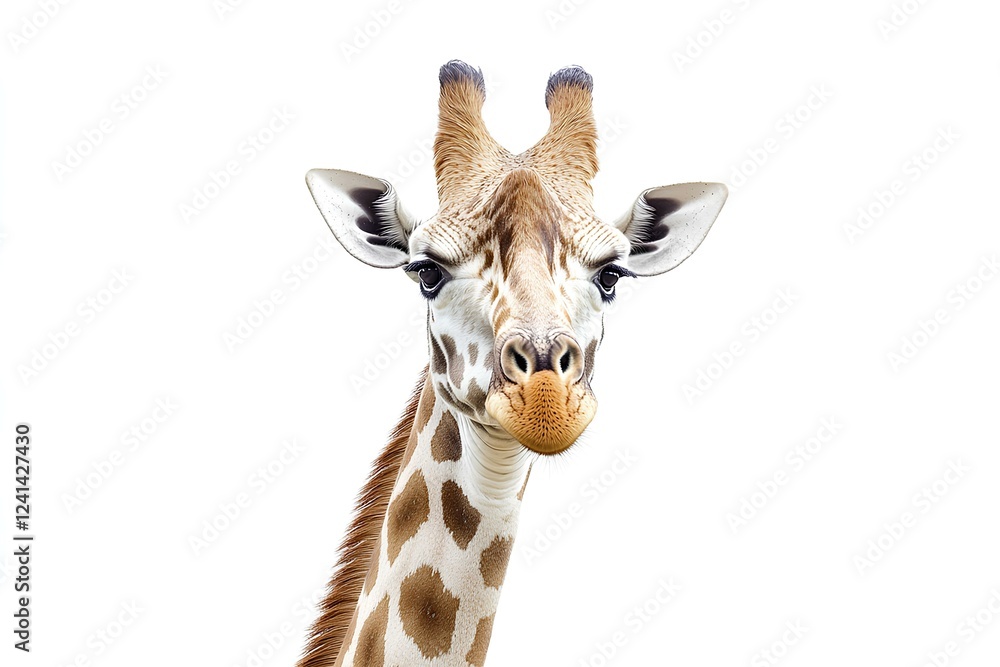 Fototapeta premium a giraffe isolated on white background