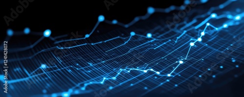 Vibrant Digital Cityscape with Flowing Data Streams.