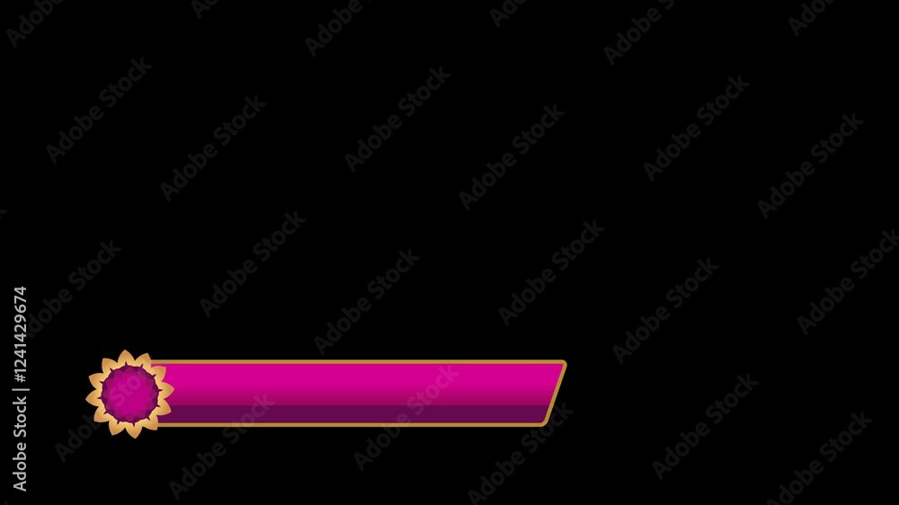Islamic lowerthird animation with transparent background. Ramadan theme in dark magenta. Floral ornament on the left side. Islamic lowerthird animation with transparent background. Ramadan theme in dark magenta. Floral ornament on the left side.