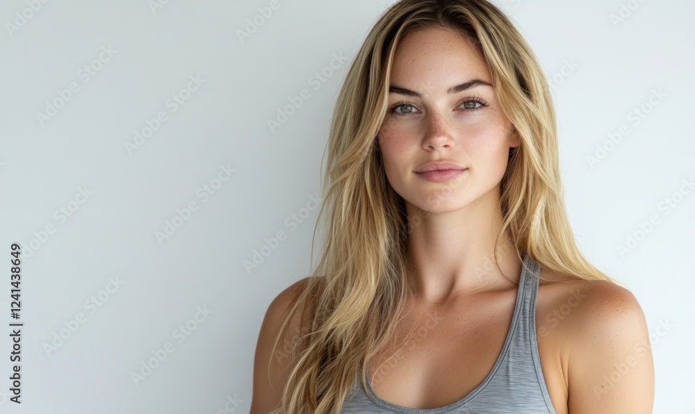 Stunning Portrait of a Young Woman with Long Blonde Hair Stunning Portrait of a Young Woman with Long Blonde Hair