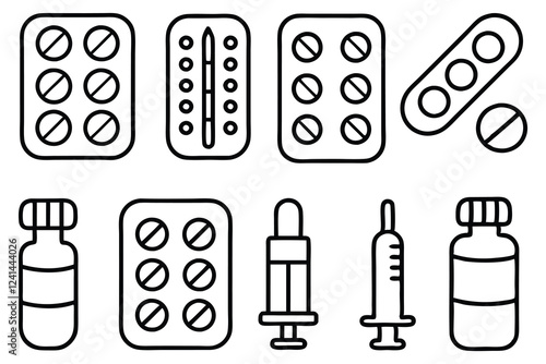 pharmaceutical dosage forms editable stroke outlin