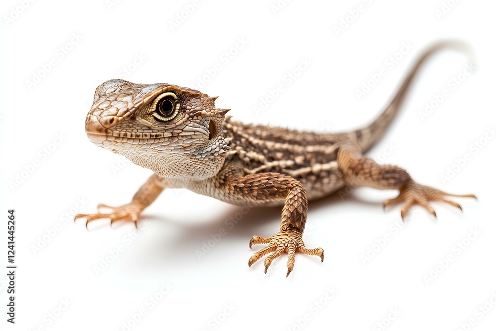 Naklejka premium a lizard isolated on white background