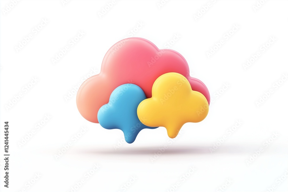 3d cartoon Brainstorming icon 3d cartoon Brainstorming icon