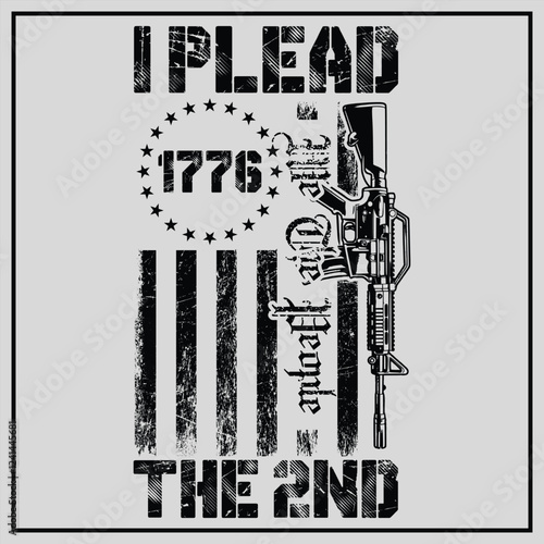 I Plead The 2nd Amendment We The People  T-Shirt Design, 2nd amendment mens shirt Design