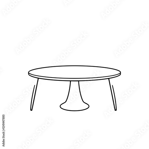 Modern Minimalist Round Table: Elegant Home Decor, Simple Design, Contemporary Furniture for Living Room or Dining Room