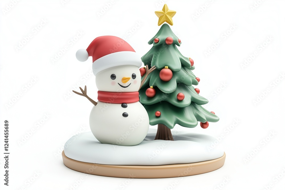 3d cartoon christmas theme product presentation podium 3d cartoon christmas theme product presentation podium