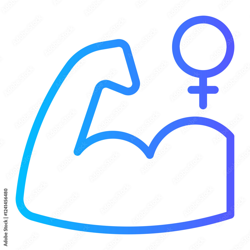 girl power gradient icon girl power gradient icon