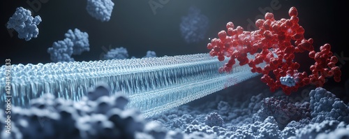 Microtubule-Protein Binding Cellular Action photo