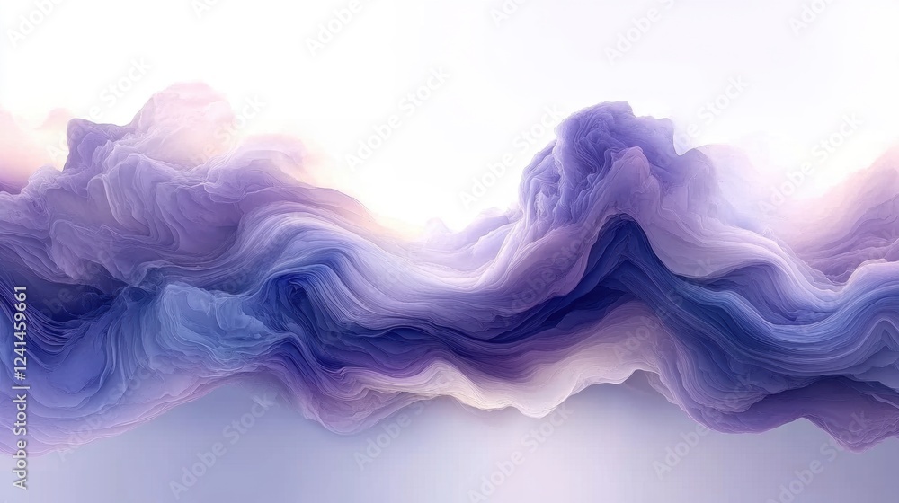 Elegant Abstract Swirls of Purple and Blue on Soft Light Background Elegant Abstract Swirls of Purple and Blue on Soft Light Background