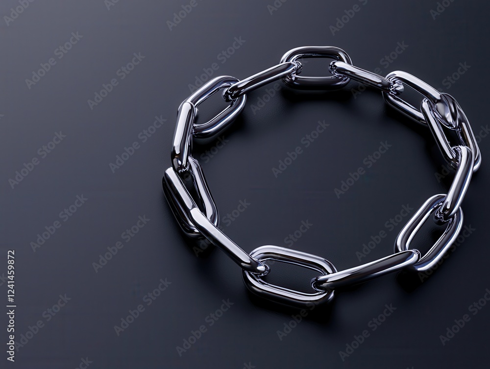 A close-up view of a shiny metallic chain link on a dark surface, symbolizing strength and connection. A close-up view of a shiny metallic chain link on a dark surface, symbolizing strength and connection.