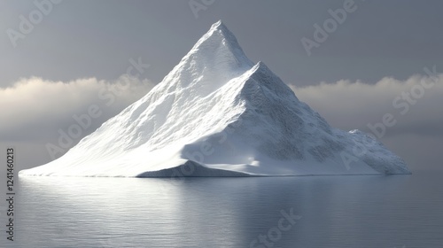 Wallpaper Mural Majestic Iceberg Towering Over Calm Ocean Waters Under Cloudy Sky Torontodigital.ca