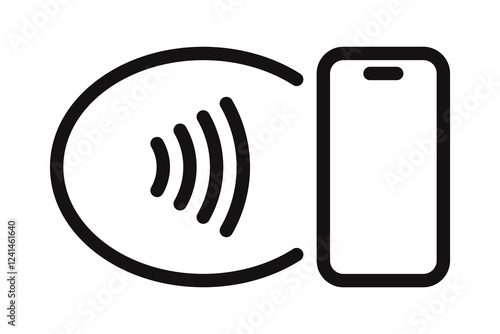 NFC payment icon. Smartphone payment symbol. Vector illustration.