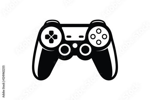 Gaming Controller Silhouette Vector Design, Gamepad Icon Illustration