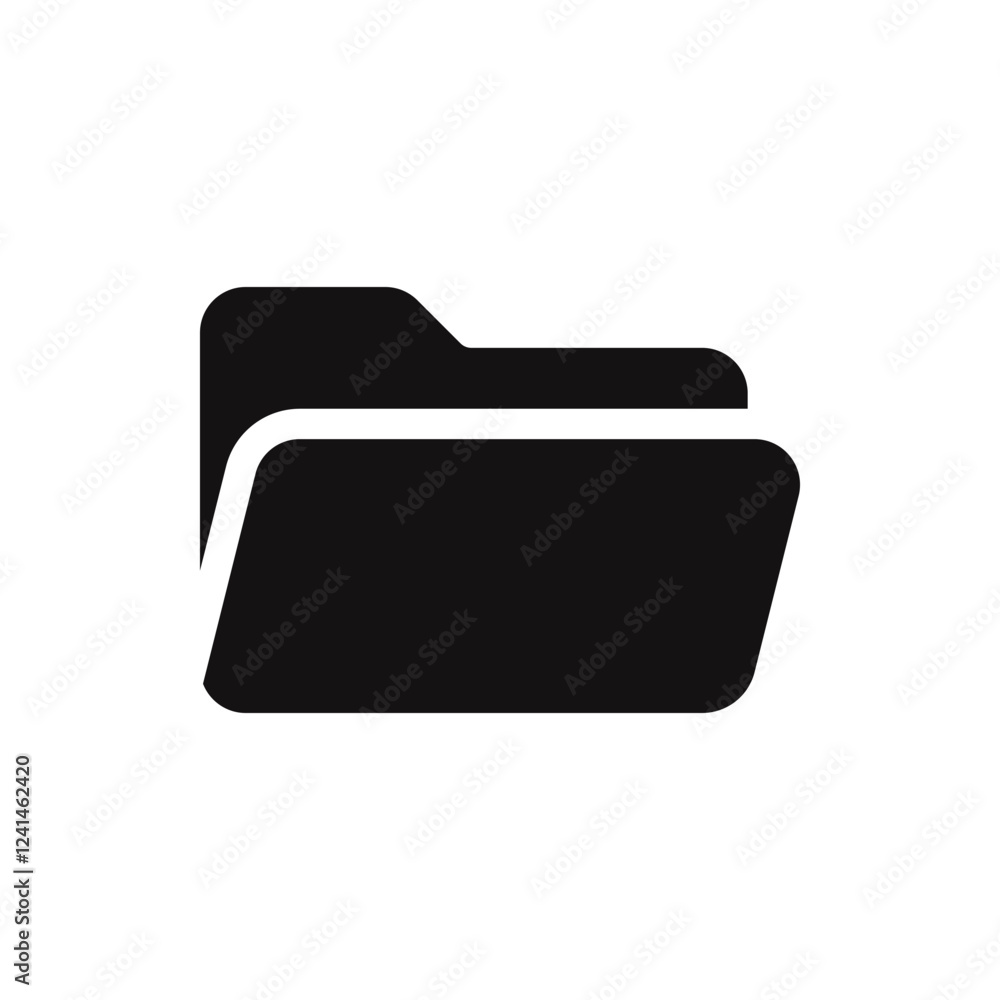 File folder icon. Document binder symbol. Vector illustration. File folder icon. Document binder symbol. Vector illustration.