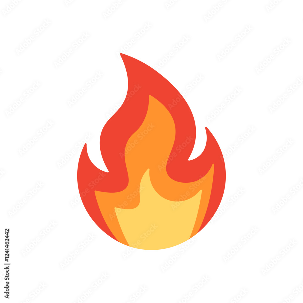 Fire icon. Flame, bonfire symbol. Vector illustration. Fire icon. Flame, bonfire symbol. Vector illustration.